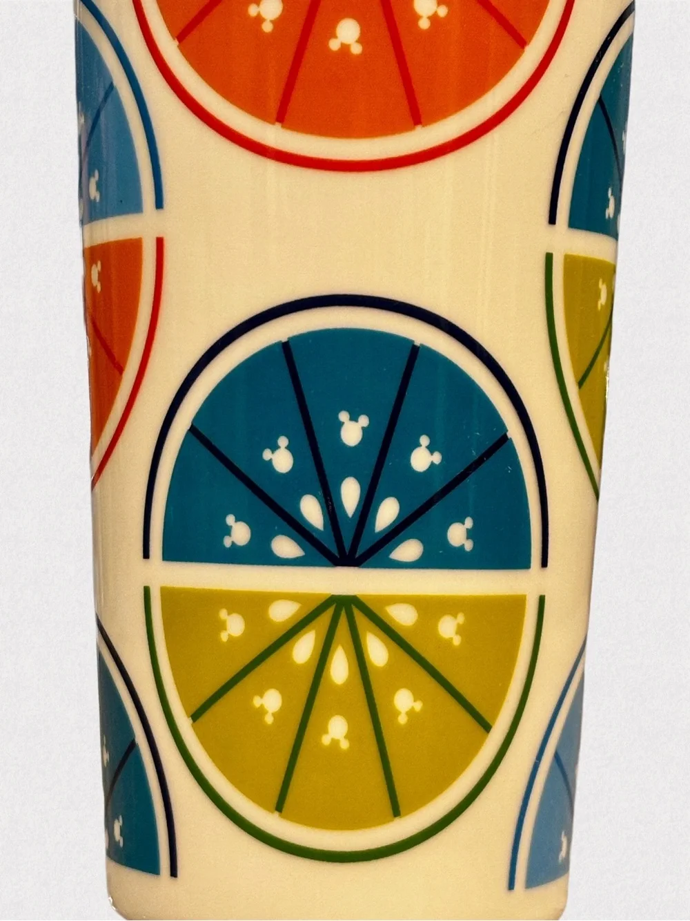 Disney Parks Citrus Hidden Mickey Ceramic Travel Mug w/ Lid